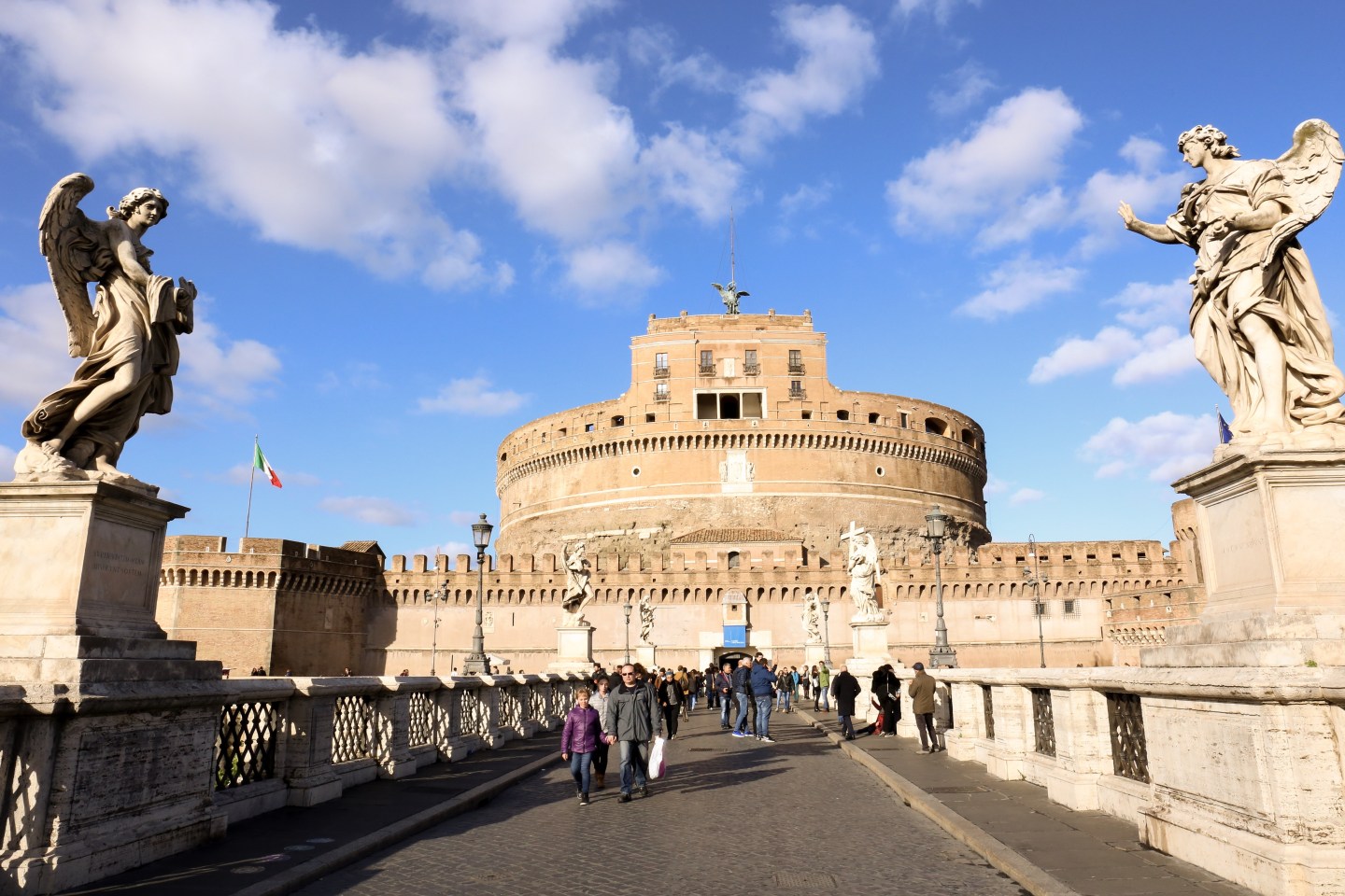 Ponte Sant'Angello Bridge View Rome